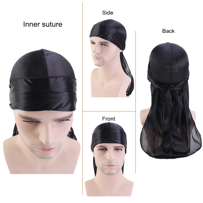 3PCS/LOT Long Durag Silk Satin - Satin Hair Bonnet incelemesi ve fiyatı