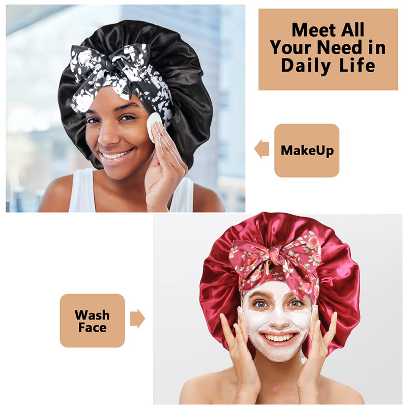 2PCS/LOT Boho Printed Headband - Satin Hair Bonnet incelemesi ve fiyatı