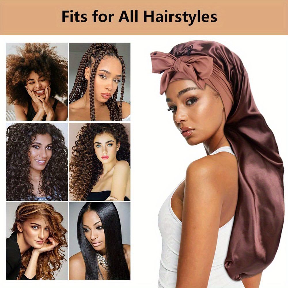 2pcs Extra-Large Satin Bonnets - Satin Hair Bonnet incelemesi ve fiyatı