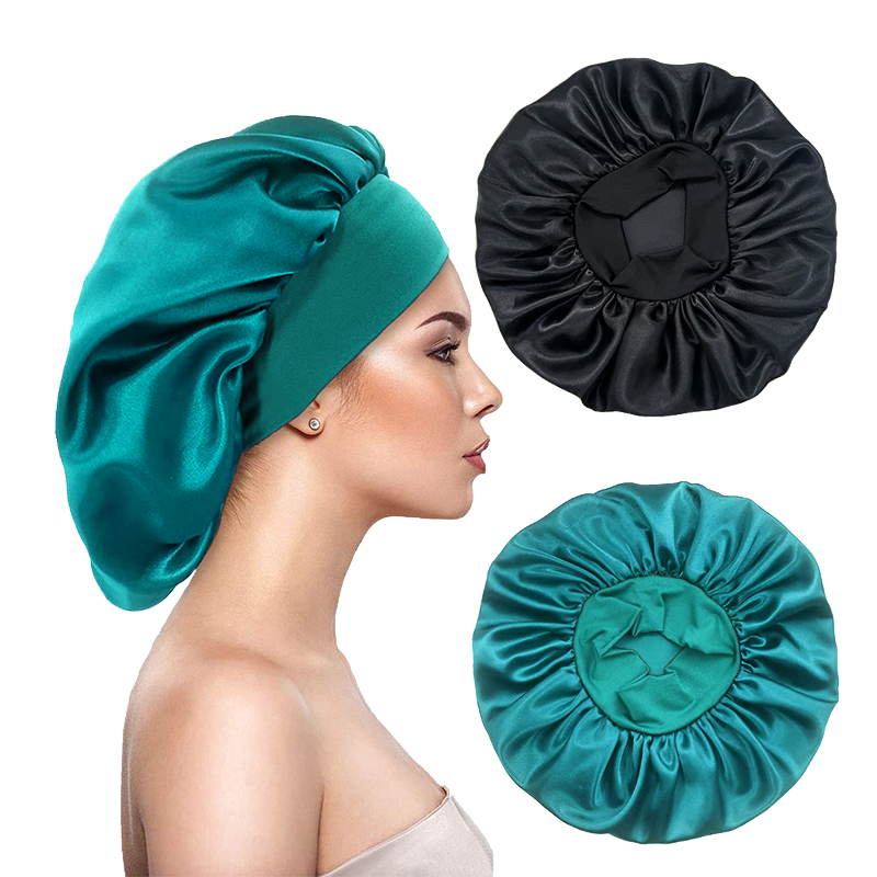2PCS/LOT Women's Satin Solid B - Satin Hair Bonnet incelemesi ve fiyatı