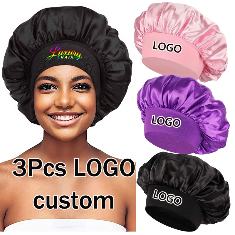 Silk Satin Bonnets Logo Print  - Satin Hair Bonnet incelemesi ve fiyatı