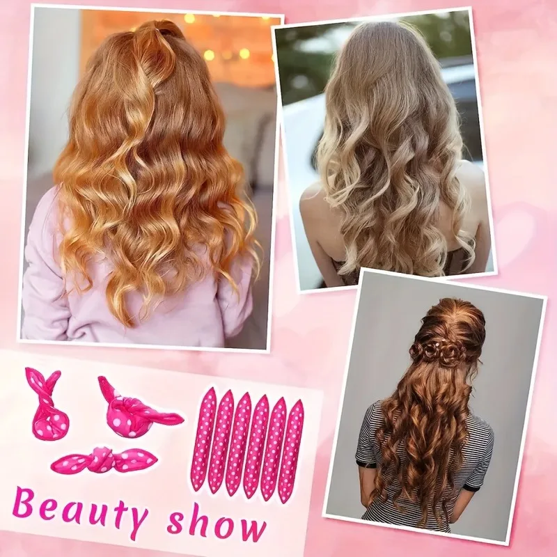 11pcs Hair Curlers Kit Heatles - Satin Hair Bonnet incelemesi ve fiyatı