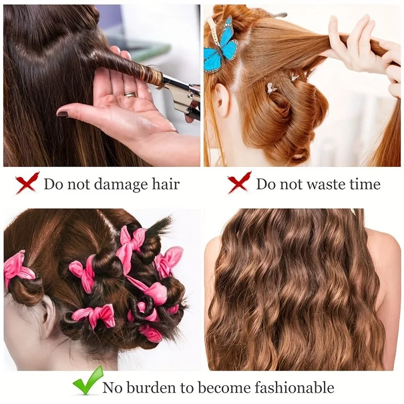 11pcs Hair Curlers Kit Heatles - Satin Hair Bonnet incelemesi ve fiyatı